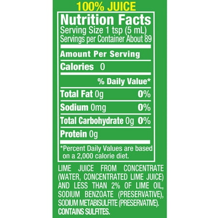Realime 100% Juice, Lime, 15 Fl Oz, 1 Count