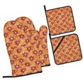 thumbnail image 1 of ZICANCN Oven Mitts and Pot Holders Sets,Orange Star Baking Sets Kitchen Heat Resistant 4 Pieces, 1 of 8