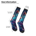 thumbnail image 3 of Bingfone Compression Socks for Women and Men Long Socks for Running Athletic Cycling Nurse-Starry Sky White Cloud Puppy, 3 of 8