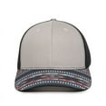 thumbnail image 3 of Outdoor Cap OC771P Slight Pre-Curved Sublimated Visor-Light Grey/Black/Aqua, 3 of 8