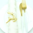 thumbnail image 1 of Anillo de servilleta de restaurante occidental para hotel, anillo de servilleta con forma de ciervo, broche para servilleta, regalo de Navidad, vajilla decorativa, 1 of 5