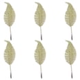 thumbnail image 1 of Bearachild Abrazadera de hojas de brillo de simulación de Navidad, 6 uds., decoración de Navidad, pluma de plástico de simulación para vacaciones, bodas Kits de decoración para fiestas No.2 Bearachild HA045229-02, 1 of 6