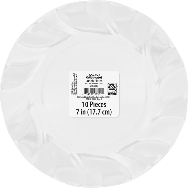 Gold Foil Scalloped 7 Dessert Plates 10 Count by Way to Celebrate Walmart