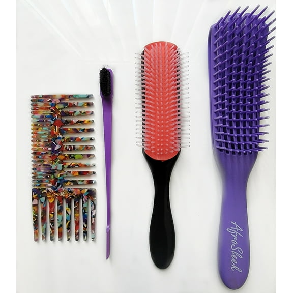 Detangle tool kit - Brush and Comb set for natural hair