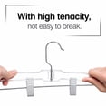 thumbnail image 6 of Cozymood Pants Hangers with Clips, Plastic Hangers, Clothes Hangers, 12 Pack, Clear, 14 inch, 6 of 8
