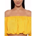 thumbnail image 2 of eloria Women Fashion Off Shoulder Flared Sleeves Maxi Dress Any Occasion, Fabric: Rayon, Color : Yellow, Size : Large, 2 of 6