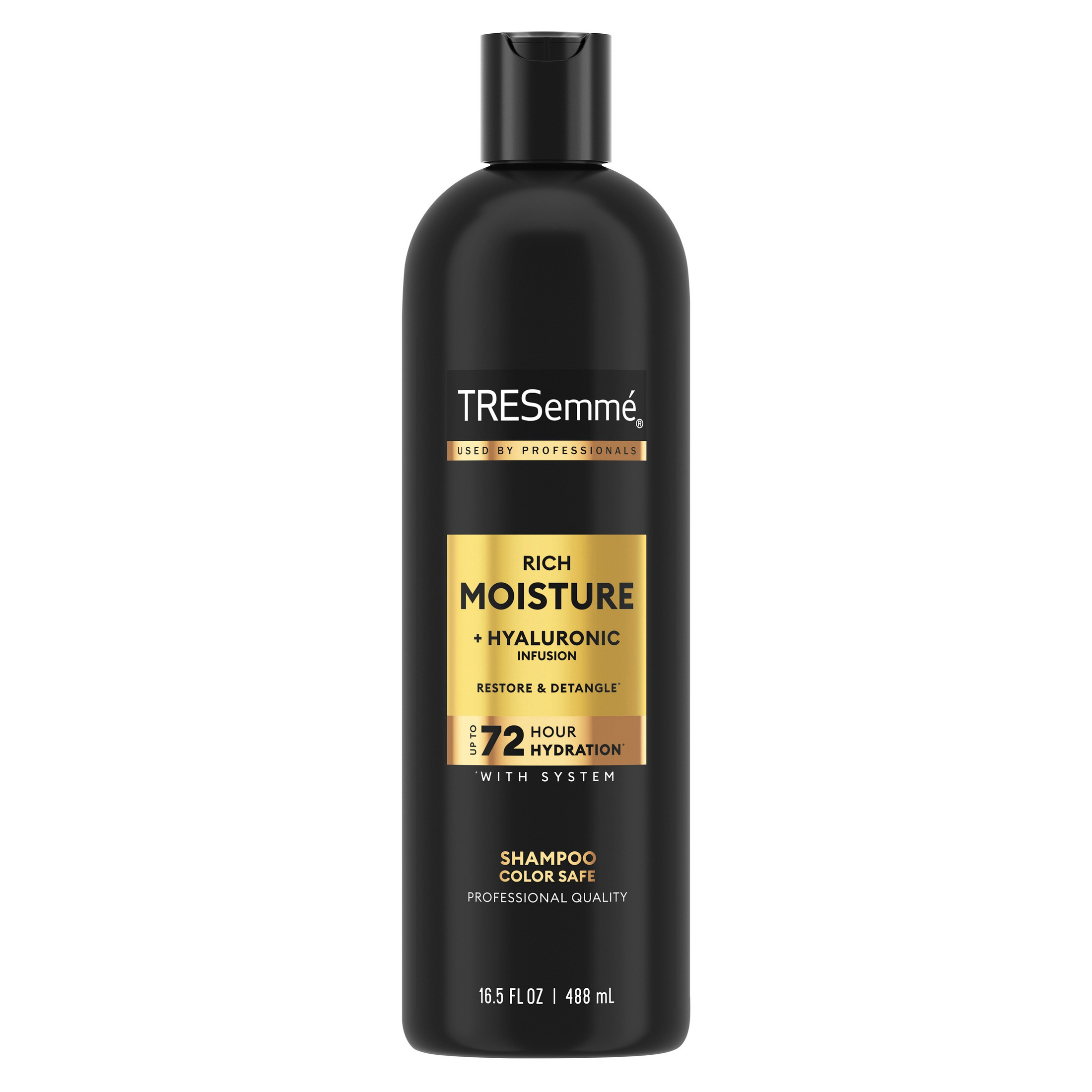 TRESemmé Shampoo With Up To 72H Hydration For Dry Hair, Rich Moisture With Hyaluronic Infusion Hair Care To Restore & Replenish, ,16.5 Fl Oz