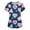 51# Navy, variant on Scrubs for Women Tops Animal Print Shirt V Neck Cartoon Pattern Short Sleeve Nursing Uniform with Pockets 2025 Purple M