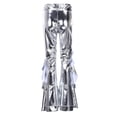thumbnail image 7 of shqvo Womens Bell Bottom Metallic Pants Sparkly Sequins Pants Leather Shiny 122s Disco Flare Pants Rave Party Disco Dance Flare Club Wear Mardi Gras Outfit for Women, 7 of 7