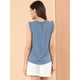 thumbnail image 5 of Blusa Elegante Allegra K Sin Mangas Vintage 1950 Gris Azulado S, 5 of 6