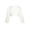 thumbnail image 2 of iEFiEL Kids Girls Long Sleeves Bolero Shrug 3D Flower Decation Shrug for Wedding Party, 2 of 6