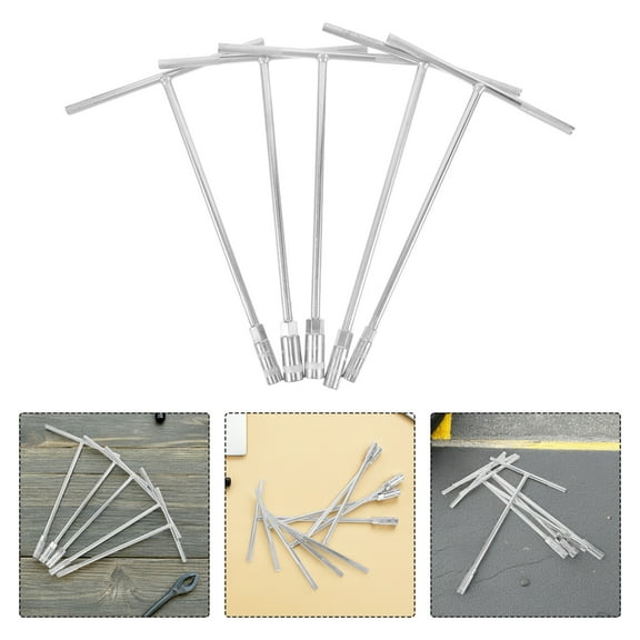 AURARMLET 5-Piece T-Handle Wrench Set Metal Construction with Extended Reach for Mechanical Repairs
