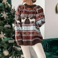 thumbnail image 3 of Casual O Neck Long Sleeve Pullover Sweater Women Autumn Fashion Christmas Printed Sweater Ladies Commuter Loose Sweater 2022 New, 3 of 6