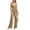 Gold, variant on Jumpsuits for Women Crew Neck Sparkly Sequin Casual Rompers Sleeveless Belted Waist Wide Leg Dressy Jumpsuits Silver M