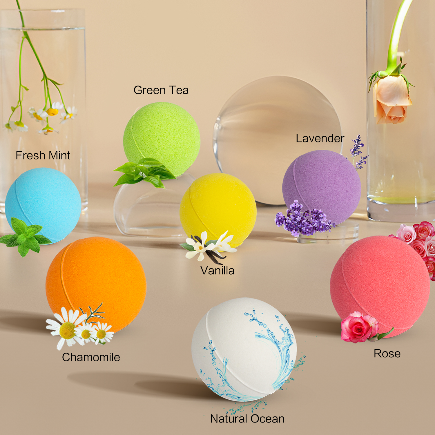 Aofmee Bath Bombs Set 7 Natural Spa Fizzy Salts photo 8
