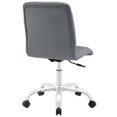 thumbnail image 3 of Hawthorne Collection Prim Faux Leather Mid Back Swivel Office Chair in Gray, 3 of 4