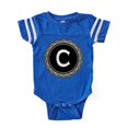thumbnail image 1 of CafePress - Monogram Medallion C - Cute Infant Baby Football Bodysuit, 1 of 1