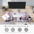 thumbnail image 5 of Desk Mat for Keyboard and Mouse, Large Mouse Pad, Paris Eiffel Tower Desk Pad Mat, Romantic Gray Pink Large Desk Mat for Girls Women, Pink, 35.4"x15.7", 5 of 15