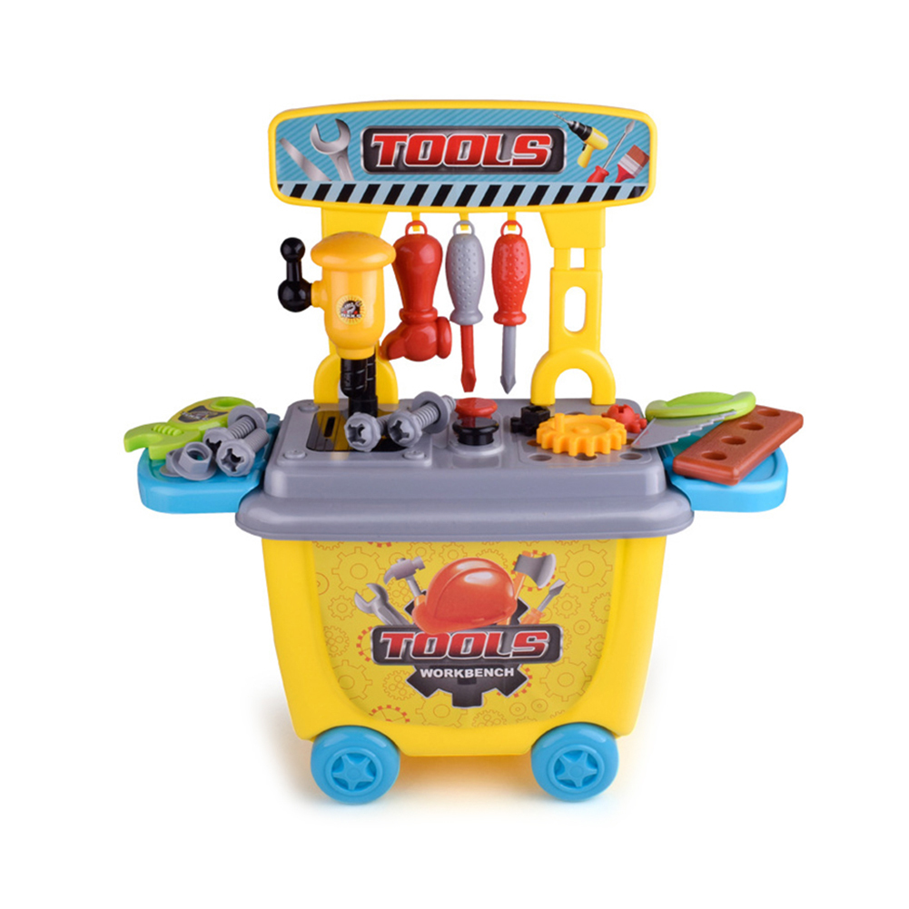 Sanwood Realistic Drill Kit Toolbox Suitcase Kids Pretend Play Handyman