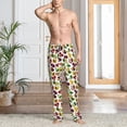 thumbnail image 2 of Pofeuu Colorful Fruits Print Men's Pajama Pants, Soft Lounge Pajama Pants with big pockets for Men Plaid Pj Bottoms-X-Large, 2 of 6