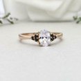 thumbnail image 5 of HeartsAndYou 1.2ct Engagement Ring for Women Oval Cut Moissanite Petite Solitaire 18k Yellow Gold Over Silver, 5 of 9