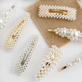 thumbnail image 5 of Pinzas para el cabello con perlas artificiales, 4 piezas Pasadores para el cabello con perlas de imitación de moda Accesorios para el cabello de acrílico para niñas Mujeres Peinado Dama de honor Boda, 5 of 5