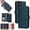 Blue, variant on Allytechgroup Flip Case for Samsung Galaxy S25 Ultra with Credit Card Slot, RFID Blocking PU Leather Case with Hand Wrist Slim Fit Shockproof Full Body Protective Cover for Galaxy S25 Ultra, Brown