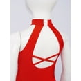 thumbnail image 6 of TSSOE Figure Ice Skating Dress for Kids Girls Gymnastic Ballet Skirted Leotard Modern Lyrical Performance Clothes Red 6, 6 of 7