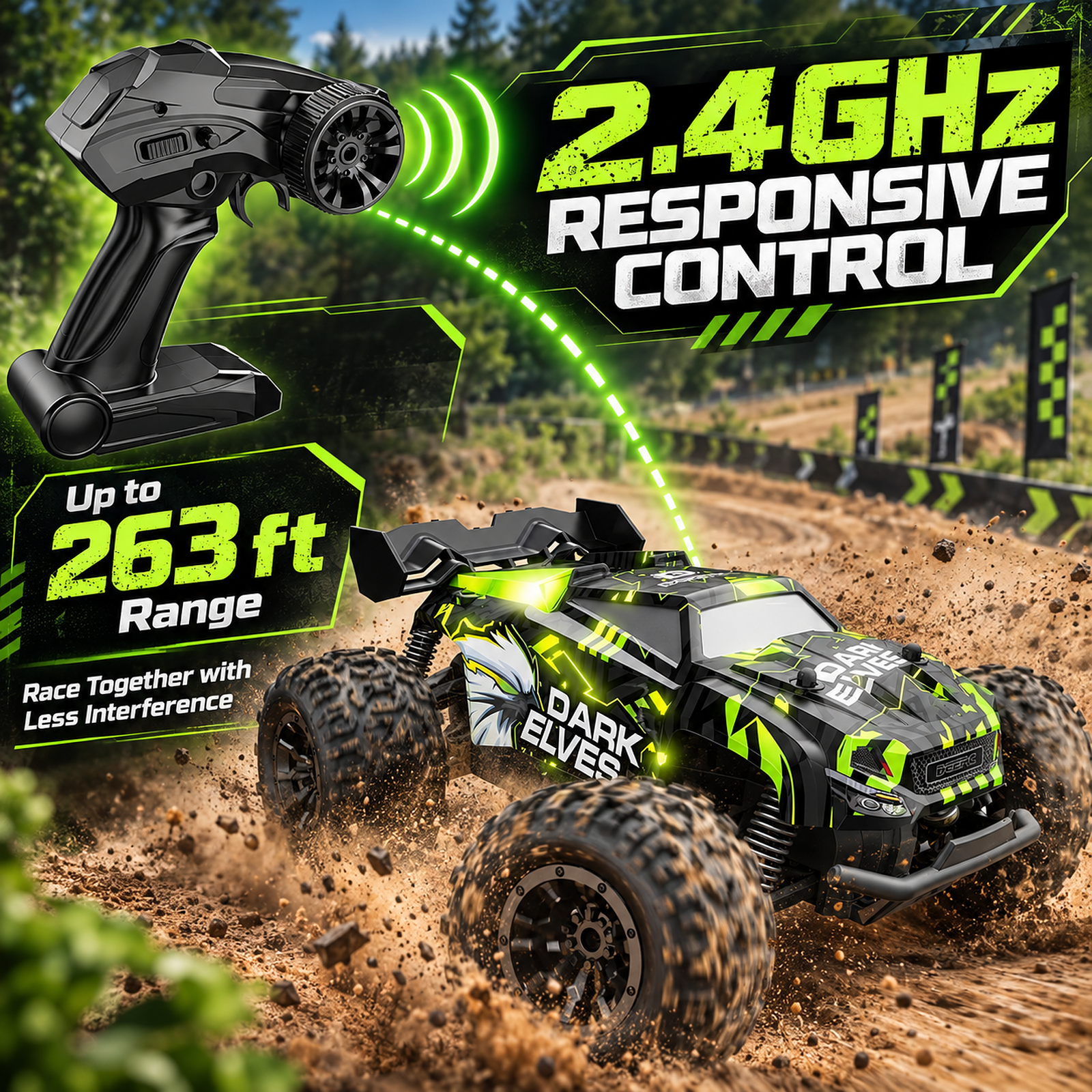 Wefone Lightning Hawk Glow RC Monster Truck photo 7
