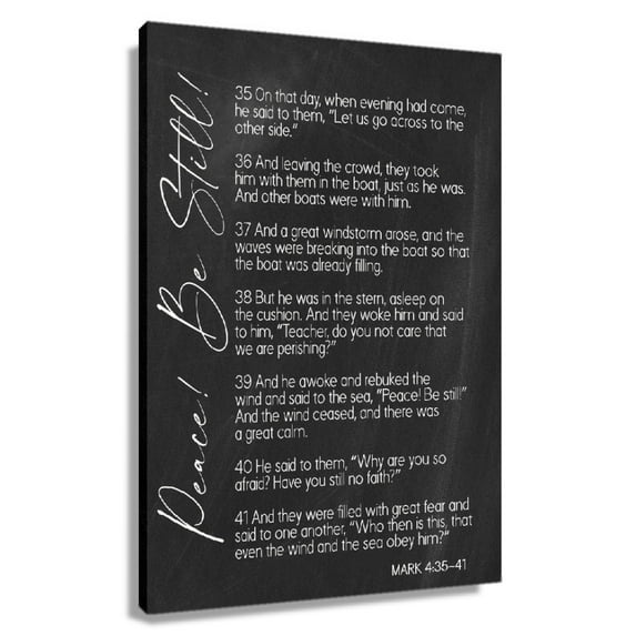 Black And White Wall Art Mark 435–41 Wall Art Bible Verse Poster Picture Canvas For Office Framed 12×18 in