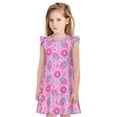 thumbnail image 1 of Vsdgher Donuts pour Filles Chemises de Nuit Manches Courtes à Volants Robe de Nuit Pyjama pour Fête Pyjama-Moyen, 1 of 6