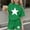 Green, variant on ITSAME Girls Outfits 2-Piece, Crewneck T-Shirts and Shorts Star Print Summer Loose Casual Clothes Set Beige Size 10