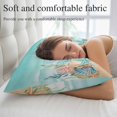 thumbnail image 5 of Coastal Beach Pillow Protectors with Zipper Standard Size, Ocean Wave Summer Sea Starfish Coral Teal Beige Soft Brushed Microfiber Breathable Throw Pillow Covers, Pillowcase for Couch Sofa 20"x26", 5 of 9
