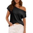 thumbnail image 1 of Jersey Saodimallsu para mujer con hombros descubiertos, negro, 1 of 6