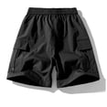 thumbnail image 2 of EOYWHK Mens Work Shorts with Pockets Elastic Waist Stretchy Work Shorts for Men Soft Lightweight Breathable for Casual Lounge Home Black, Size XL, 2 of 7