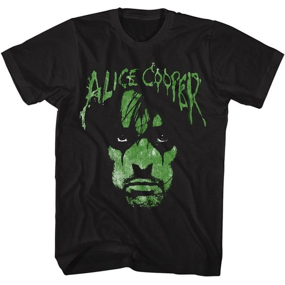 Alice Cooper Alien Face Black Adult T-Shirt
