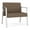 Castillo Quarry, variant on Waterfall Reception Waiting Room Bariatic Chair / Silver Steel / Black