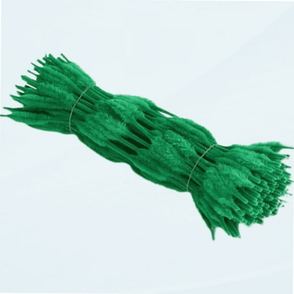 Pipe Cleaners - Pack of 100，Chenille Stems Craft Supplies 13mm x 12 inch Fuzzy Bumpy Pipe Cleaners Crafts for Kids and Fun Home Activities (Green)