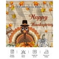 thumbnail image 5 of Happy Thanksgiving Bed Skirt California King Size 18in Drop, Turkey Maple Leaf Pumpkin Sunflower Board Wrap Around Dust Ruffle Bedskirts, Wrinkle&Fade Resistant Easy Fit Bedskirt with Elastic, 5 of 8
