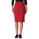 thumbnail image 3 of INSPIRE CHIC Vestido Lápiz Elegante para Mujer con Cuello Redondo y Mangas 3/4, Vestidos de Oficina Ajustados en Contraste, Rojo M, 3 of 6