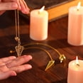 thumbnail image 3 of ORUYROP Pendulum Set Copper Metal Pendulum for Dowsing Divination Witchcraft Reiki Balance Meditation Fate Quiz Pendulum Divination Tool Gold 3 Pcs, 3 of 6