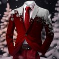 thumbnail image 1 of Boho For Mens Breasted Two Button Retro Ethnic Style Suits Open Front Business Casual Jacket Men'S Blazers & Suit Jackets, 1 of 3
