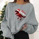 thumbnail image 1 of Sudaderas para mujer, suéteres navideños para fiestas, divertidos, con estampado gráfico, cuello redondo, manga larga, sudaderas de moda., 1 of 6