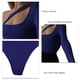 thumbnail image 3 of Body para mujer traje de una pieza para mujer color puro manga larga punto acanalado irregular para mujer para viajes ANGGREK Otros, 3 of 6