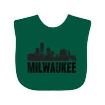 Inktastic Milwaukee Skyline Grunge Boys or Girls Baby Bib