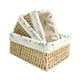 thumbnail image 4 of 3x cesta tejida para estante, cesta para servir, cestas de almacenamiento tejidas a mano, cesta de despensa tejida, contenedor para Patio, verduras, , beige, 4 of 8