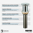 thumbnail image 2 of Karran Usa Pu25 Karran Pu25 Pop-Up Vanity Bowl Drain - Chrome, 2 of 5