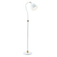 thumbnail image 5 of Evelyn&Zoe Vincent Adjustable/Arc Floor Lamp with Metal Shade, Matte White/Brass/Matte White, 5 of 11