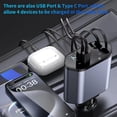 thumbnail image 5 of FungLam 4 in 1 Retractable Car Charger, 120W Fast Charge Car Phone Charger Adapter with iPhone and Type C Cable and 2 Charging Ports, 5 of 11
