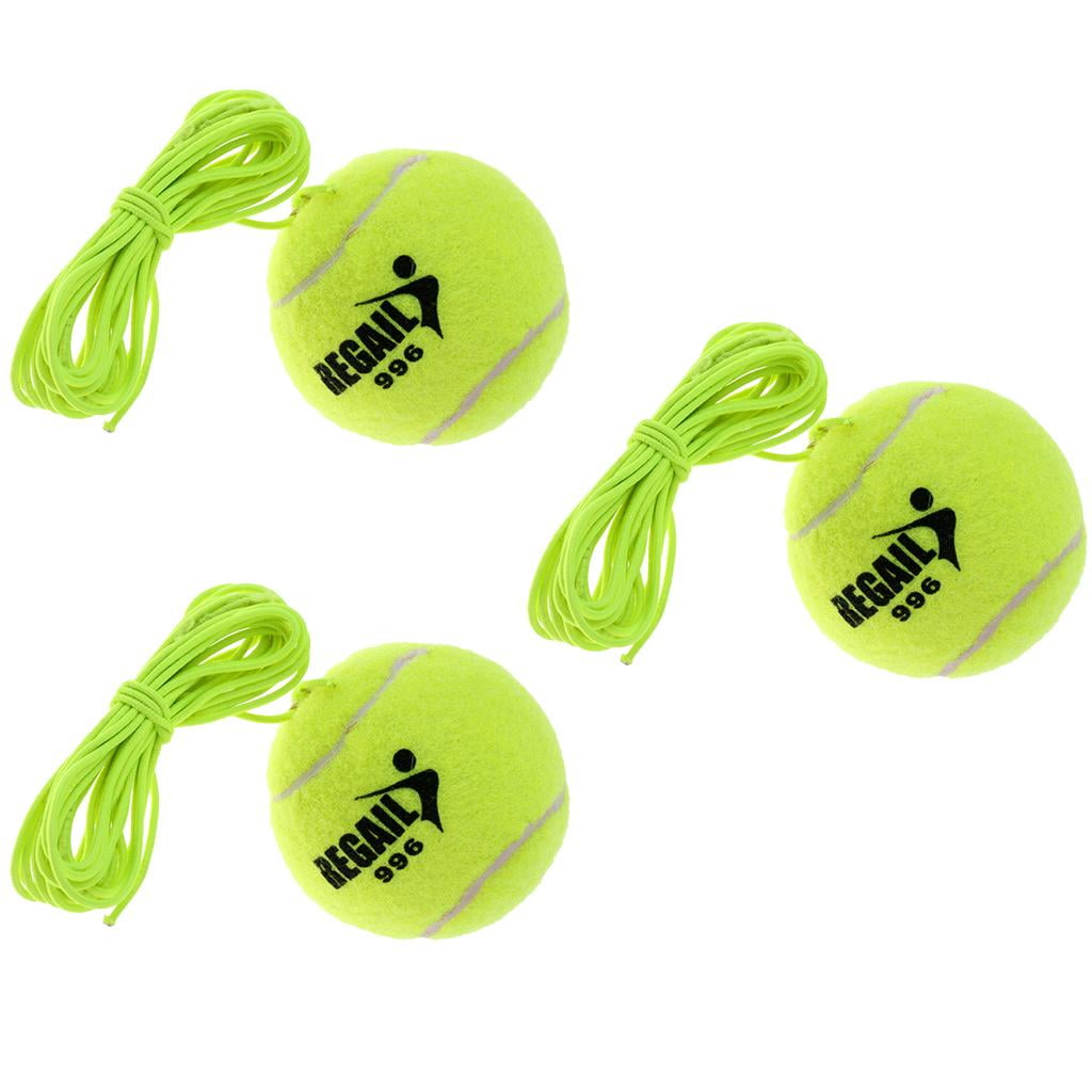3X Tennis Ball With String Rope Trainer Training Sports Universal For Beginners 